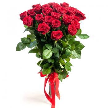 Букет из 25 метровых красных роз